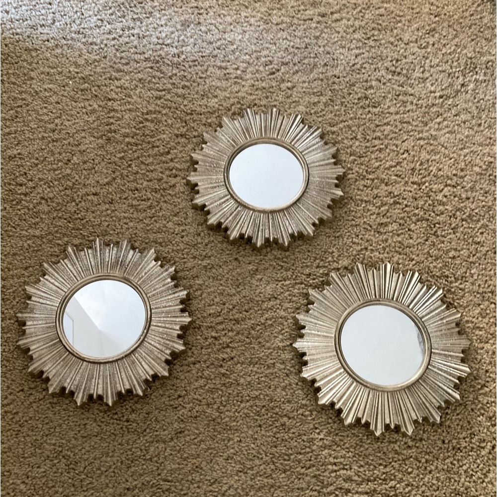 Set of three mirrors